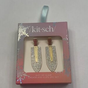 Kitsch Rhinestone Creaseless Clips in Pink